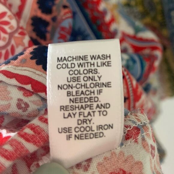 CATO Women’s High Neck Boho Cottage Parchwork Ruffle Sleeveless Top Size 18/20W - Picture 10 of 10